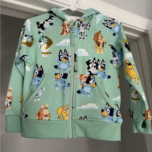Little Sleepies Bluey & Friends zip up hoodie - NWT - 2T